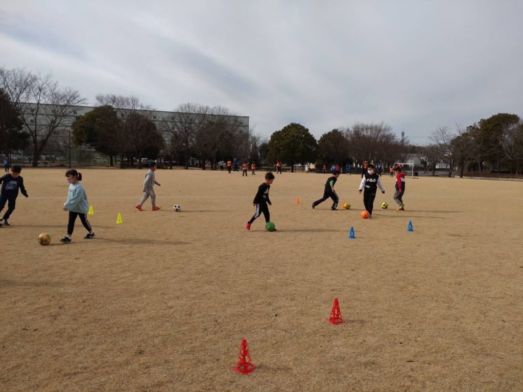坂東市幸神平公園 レフィオサッカー体験会